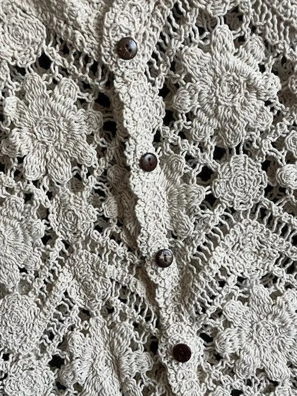 Flora Embroidered Crochet Vest